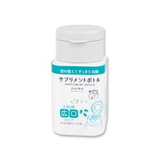 memo 寬口補充劑瓶 大顆粒藥丸適用 便攜分裝收納盒, 1個, 大口(333426)