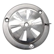 그릴 댐퍼 온도 조절 공기 바베큐 난로 숯불, 1개, 실버 바람막이