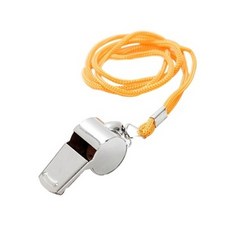 스틸 호루라기 호신용품 휘슬 호각 호신용 목걸이, 1개, 일반 옐로우