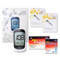 지메이트 오리진 혈당계+시험지100매+침110+솜100매, 1세트
