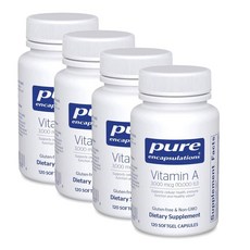 퓨어인캡슐레이션 비타민A 3000MCG (10000IU) 소프트젤 Pure Encapsulations Vitamin A, 4개, 120정