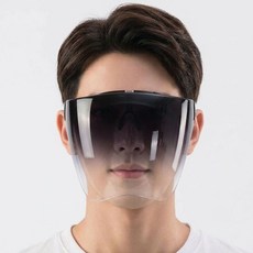 안면 보호대 안면보호구 작업용 페이스 쉴드, 페이스가드 - 블랙, 1개