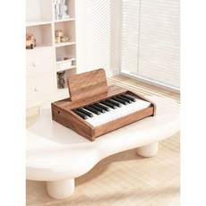 전자피아노 미니전자오르간 나무 독일CENVUE 초보자 장난감 선물, 25 건반 월넛, 1개