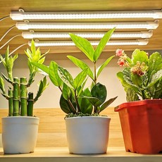 하늘박스 LED 식물등 화분 재배용 식물 조명 접착식 프로 4구, 1세트