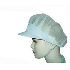 萊亞生活館 白色工作帽 韓版網帽 透氣 台灣製, 白色, 1個