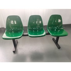 웨이팅의자 레트로 대기 체어 버스정류장 관람석 등받이, 그린 3인용