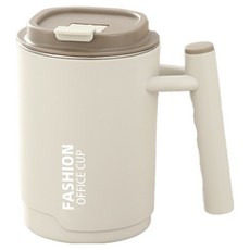 SoBuy 304 스테인리스 보온 뚜껑 머그컵 420ml, 1개, 베이지