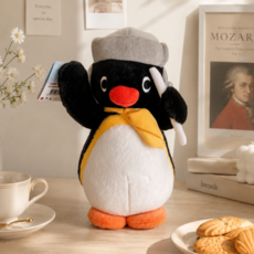 오후꽃 PINGU 핑구 인형 인더시티 중형 직업2 펭귄, 지휘자, 1개, 29cm 지휘자, 1개, 29cm