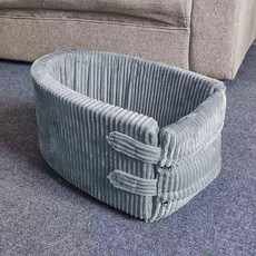 애견 탈부착 이동가방겸용 강아지 켄넬 콘솔박스, 1개, 연회색라이트벨벳