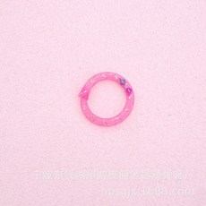 1개 고양이 자가 놀이 장난감 달콤한 도넛 모양 벨 소리 나는 스프링, 빨간