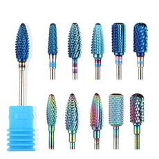 네일아트 텅스텐 드릴 비트 28종 블루 레인보우 골드, (레인보우) XCS-18, 1개, (레인보우) XCS-18