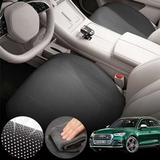 아우디 SQ5 3.0 TDI CGQ 차량용 초슬림 통풍 시트 커버 블랙 2개 세트