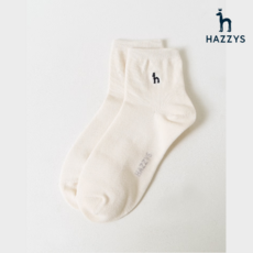 [백화점 정품] 26년SALE 헤지스 HAZZYS [26SS] 로고자수 면혼방 단목양말 HSSS6B103