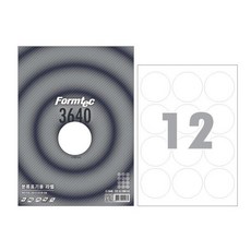 폼텍 LQ-3640 분류표기용 라벨 A4 12칸, 단품