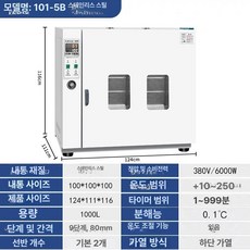 실험실 오븐 고온 송풍 챔버 건식 산업용 열풍, 박스형 100 100x100 101 5b, 기본 색상