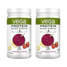 VeGa 蛋白質製成簡單的草莓香蕉, 2個, 263克