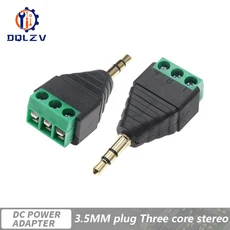 3.5 잭 커넥터 스테레오 어댑터 오디오 모노 채널 플러그-나사 터미널 플러그 3.5mm, 01 1PCS