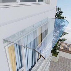 투명 캐노피 차양 비가림 인테리어 베이 디피 아크릴 40x80cm 투명 (측면 설치)