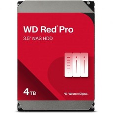 하드드라이브 기계식 저장장치 웨스턴 디지털 4TB WD 레드 프로 NAS 내장 하드 드라이브 HDD - 7200RPM SATA 6Gb/s CMR 256MB 캐시 3.5인치 WD