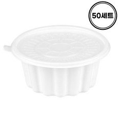 195파이(대) 백색 업소용 일회용 냉면 칼국수 탕용기 면용기 PP 국내제조 몸통 뚜껑, 1세트, 50개