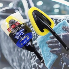 손잡이 세차솔 차량외부 휠타이어 손세차 거품 디테일 물기제거 그립감, 1개