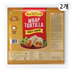 SALSALITO Multi Grain Wrap Tortilla 통밀 잡곡 또띠아 22cm 6개입, 2개, 348g