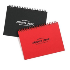 S1014-적색 양장스케치북 A6 105g 튜닝 80장 -45890