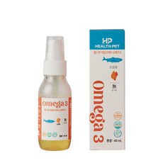 헬스펫 데일리케어 오메가3 오일형 40ml 해양성 동물성 심혈관 건강 강아지 고양이 영양제, 1개