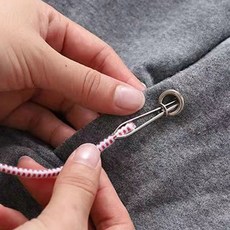 쪽집게형 바지끈 끼우개 허리 고무줄 츄리닝 후드티 옷수선 모자, 1개