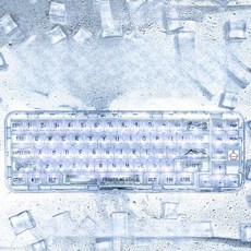 coolkiller CK68 북극곰 무선 기계식 키보드 3모드 Gasket구조 3500mAh 핫스왑 RGB 3모드, 북금곰 투명-빙날리니어축