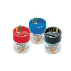 피스코리아 평화 원형 자석 크립통 색상랜덤 클립통, 랜덤발송