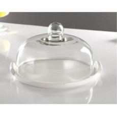 홈카페 원형 도자기받침 케이크돔 케이스 중 과일 빵집 케이크거치대 소품, 1개