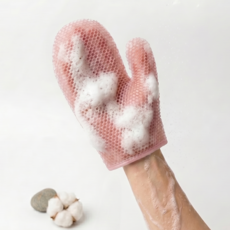 벌집 샤워 글러브 TPU 저자극 각질제거, 핑크, 1개, 1개입