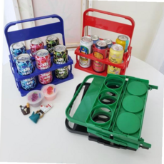 맥주캐리어 6구 음료수 맥주 커피 캐리어 캠핑 야외 피크닉 b2517, 1개, 블루