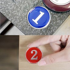 원형 번호판 1-50 룸넘버 둥근스티커 물품보관함, 빨강, 1개