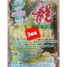 태국 사워 피클드 그린 머스타드 350g, 3개