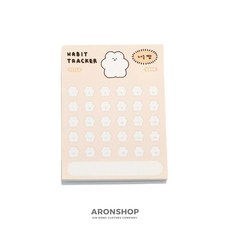 ARONSHOP 習慣追蹤便條紙, 1個, 習慣追蹤便條紙-黃色款