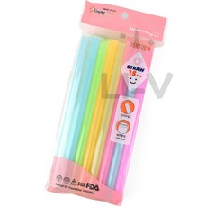 12mm 넓은 버블티빨대 15P 음료빨대 업소용빨대 굵은빨대, 15개