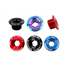 락모터스 자전거 MEROCA 크랭크암 볼트 체인링 크랭크볼트 링 픽싱볼트 부품 용품 캡, M18블루, 1개