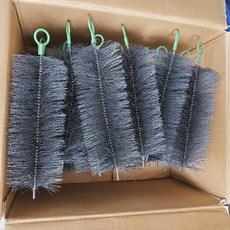 錦鯉魚池過濾毛刷 (1尺 / 2尺/3尺/4尺) 黑色高密度耐用型魚池清潔刷, 1個, 1尺/25支