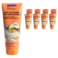 프리맨 페이셜 필 어웨이 클래이 마스크 스윗 티 & 레몬, 175ml, 9개, 1개입