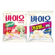 오리온 바이오 생과즙캔디99g+생우유캔디99g 세트, 7세트, 198g