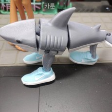 오딘딘 둔마딘딘둔 관절가동 액션 피규어 이탈리안 브레인롯 3D프린팅 토이 장식품 생일 선물, 상어(15cm), 1개