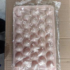 【無品牌】-創意自制製冰塊模具食品級圓球形冰格帶蓋33格冰格冰塊網紅製冰盒, 粉色OPP袋裝:中號【65克17.5.*11*2.5】