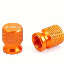 오토바이 내구성 휠 타이어 알루미늄 밸브 캡 스템 커버, 4. Orange, 1개