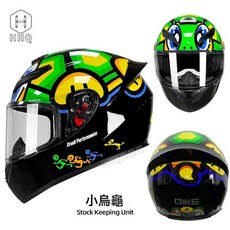 摩托車安全頭盔冬季大尾翼賽車電動機車跑盔全盔四季通用, 小烏龜(透鏡):L, 1個