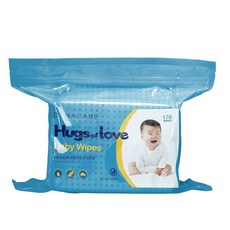 Dynarex DynaCare Hugs of Love 아기 물티슈 - 무향 - 라지 - 알로에와 라놀린이 함유된 알코올 프리 물티슈 민감한 피부에 안전 - 재밀봉 가능한 백당