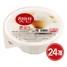 햇반 백미 큰햇반 사각, 300g, 24개