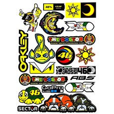 오토바이스티커 헬멧스티커 몬스터 레드불스티커 스쿠터 바이크 데칼 튜닝, 1개, 데칼 스티커 A160