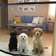 강아지 안전 가림막 강아지안전메쉬그물망 반려동물가림막, 2개, 소